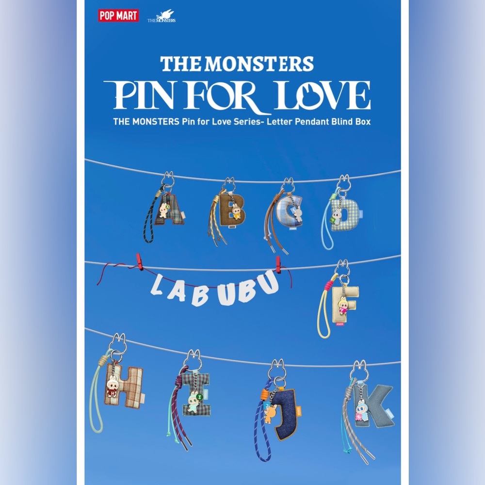 The Monsters Pin for Love Series Letter Pendant (LETTER B)